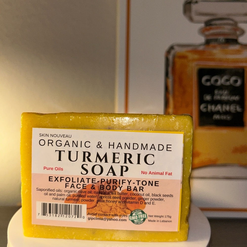 Organic Turmeric Br Soap For Face & Body- Yellow NWT